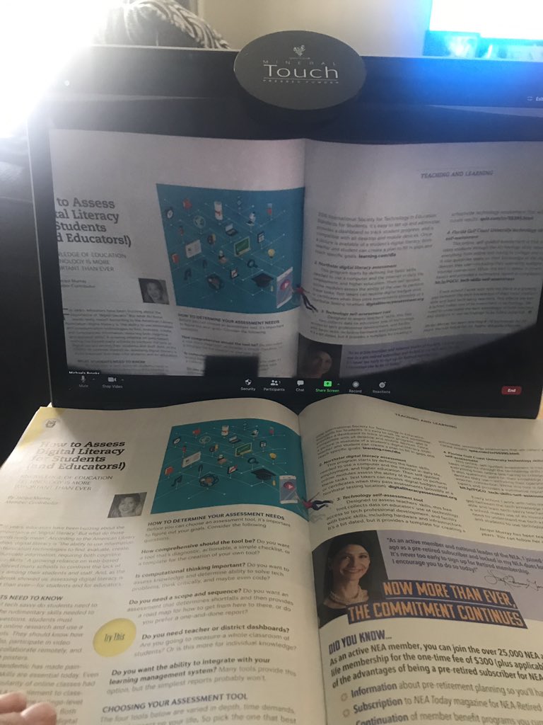 Mikki_Brooks17's tweet image. Ignore my crazy hair - but when you see innovation, you’ve got to try it. 👍🏽 Compact mirrors = quick document camera! 😃 #QuickTrick #ShareScreenECLearners #NeedMoreCoffee ☕️