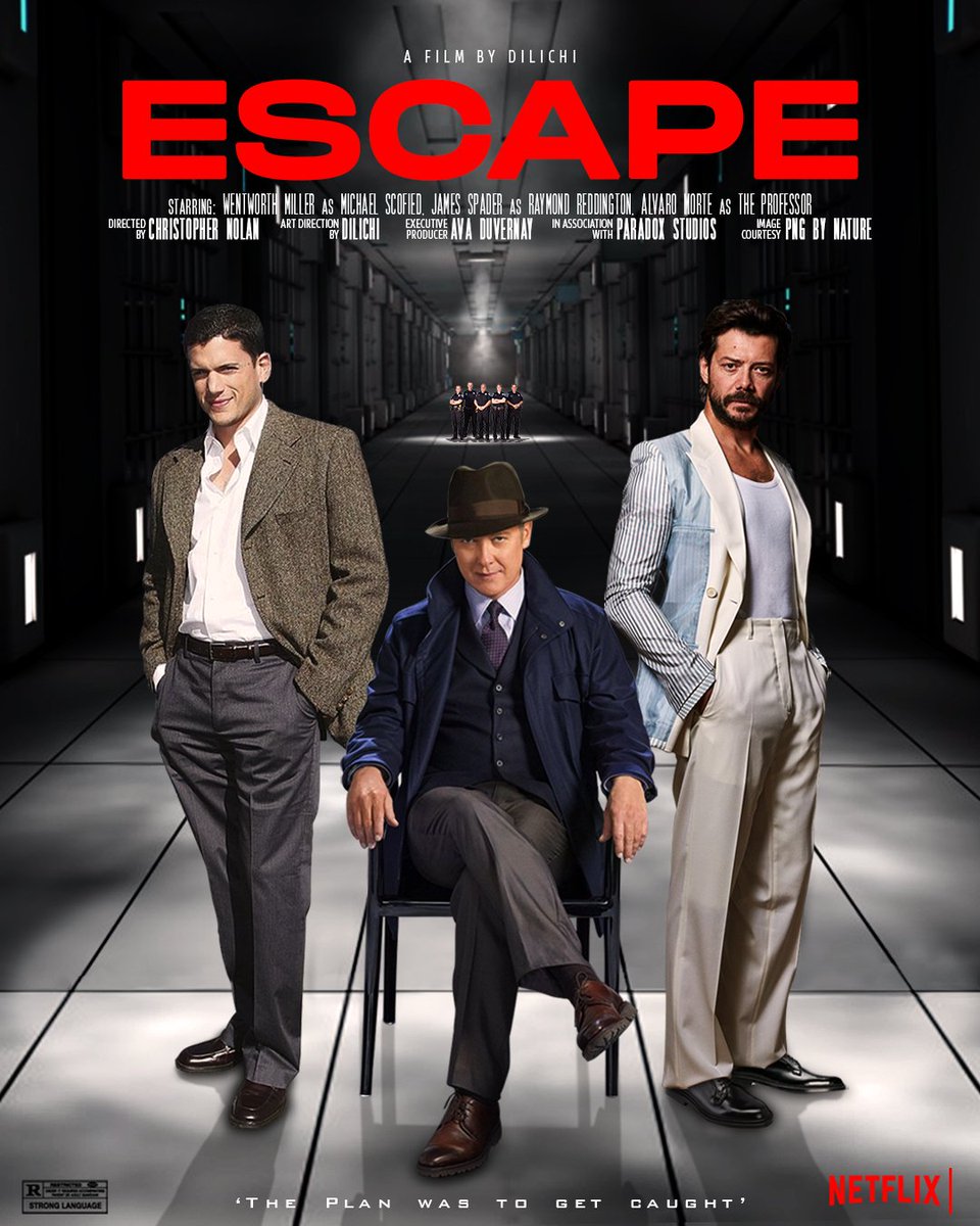 TheDilichi's tweet photo. So I designed a cover for a film starring the top 3 escape artists on TV 🏛 https://t.co/jwEklTN43g