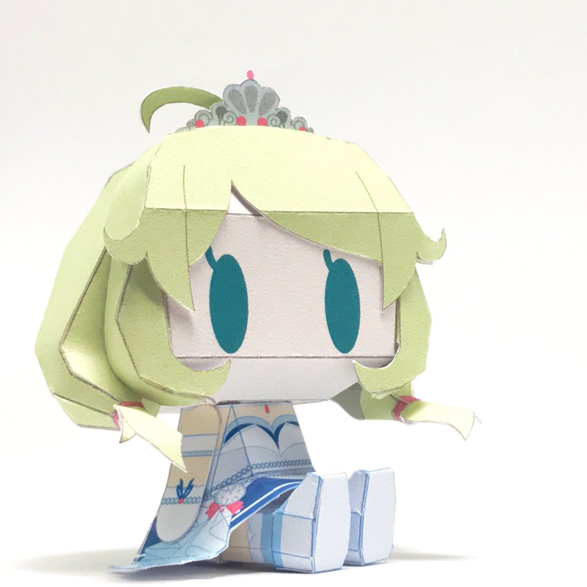「ミニ 遊佐こずえちゃん出来ました〜 #ペーパークラフト #遊佐こずえ 」|ガーベラのイラスト