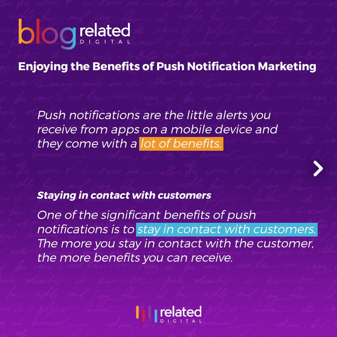 RelatedDigital's tweet photo. Push notifications are the little alerts and notifications you receive from apps on a mobile device. Read our blog post to learn the benefits of push notification marketing.
👉 https://t.co/u4S435JAHx
#relateddigital #marketingautomation #rmc https://t.co/PplJ1lLaKV