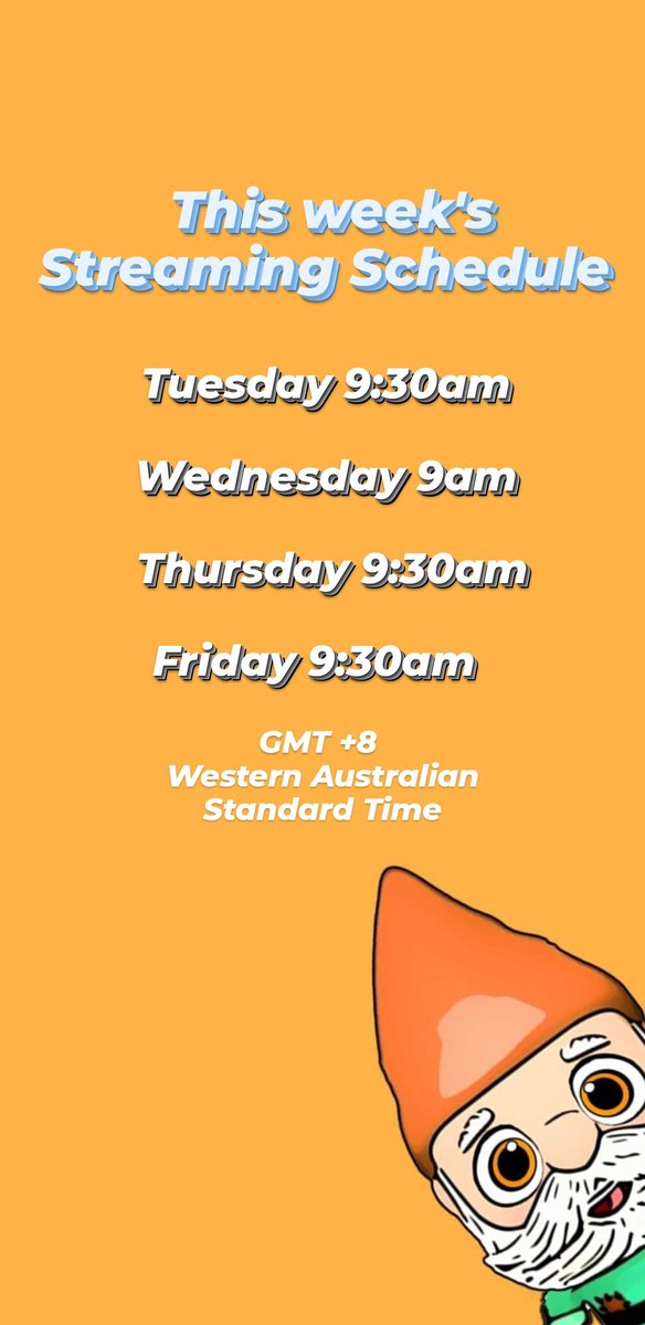 DanDaSimmer's tweet photo. My #Twitch streaming schedule for the week ahead! Please note times are Western Australian Standard Time so make sure you convert to your local time OR go to my Instagram where I've made it easy for you!!
Link is in my bio for my Twitch channel! π§‘
#SUBtember #Slult #SlugCult https://t.co/FEwhB8MN1U