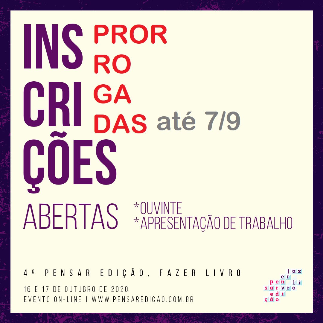 Prazinho extra termina hoje. Resumos ainda podem ser enviados.