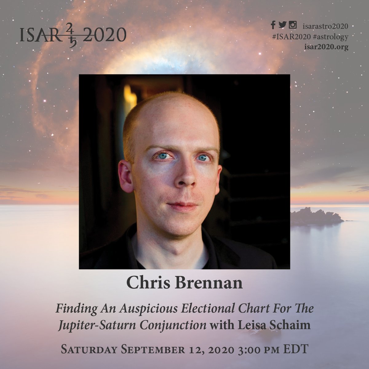 isarAstro2020's tweet photo. Chris Brennan will be speaking at #ISAR2020 about auspicious elections for the Jupiter-Saturn conjunction! Register today at https://t.co/5zI6FKbCSB! #astrology https://t.co/jLrS6VhX3v