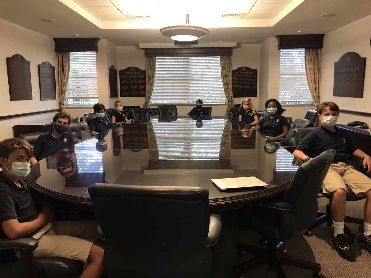 The 7 Habits of Highly Effective Teens class took a field trip to the <a href="/StEdsVero/">Saint Edward's School</a> board room to learn more about mission statements (component of Habit # 2) and their importance in leadership. #howseslearns #howsesconnects  <a href="/seancovey/">Sean Covey</a>