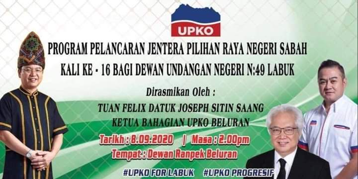 upkoexco's tweet photo. Pelancaran Jentera Pilihanraya DUN Labuk dirasmikan Ketua Bahagian UPKO Beluran merangkap KPP UPKO Pusat Tuan Felix Joseph Saang.

#TerusProgresif 
#Herewithyou https://t.co/rAoLp2CTsb