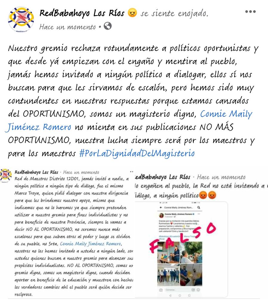 Red12d01's tweet photo. Rechazamos rotundamente la pretención de vincularnos con mentiras, no hemos llamado a ningún político, ellos nos buscan , NO MÁS OPORTUNISMO https://t.co/XyKDTp3TjB