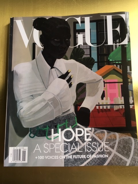 The first thing to note about this year's  @condenast  @voguemagazine  #SeptemberIssue, beyond its theme  #VogueHope, is that for the first year in a VERY LONG TIME, it is not a gigantic doorstopper of an issue. Pandemic = less advertising and editorial.