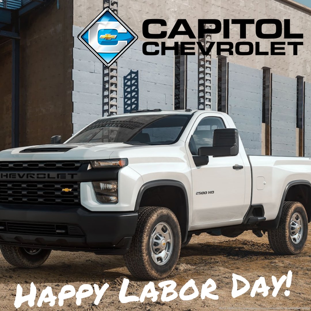 CapChevyAustin's tweet image. Happy Labor Day!  It&apos;s time to treat yourself to a new work truck.  Come in today and check out all the amazing deals we have going on!  #LaborDay #LaborDayWeekendVibes #WorkTruck