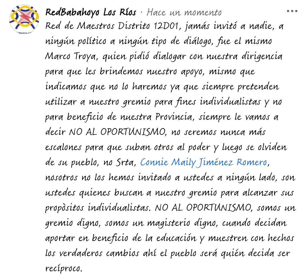 Red12d01's tweet photo. Rechazamos rotundamente la pretención de vincularnos con mentiras, no hemos llamado a ningún político, ellos nos buscan , NO MÁS OPORTUNISMO https://t.co/XyKDTp3TjB