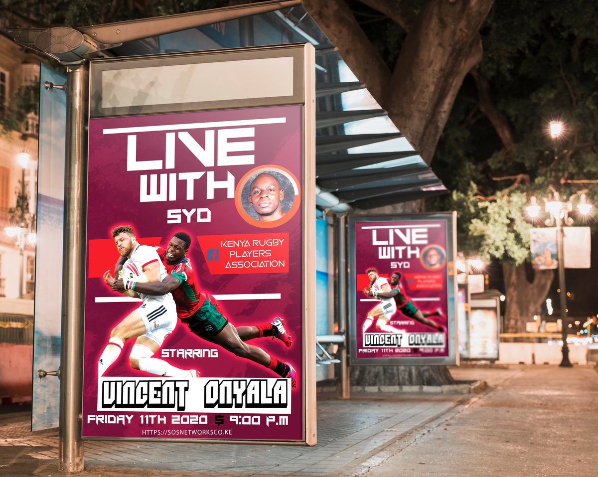 sos_networks's tweet photo. #LiveWithSyd starring Vincent Onyala : Join us this Friday 11th @9 p.m as we catch up with the #Kenya7s star on his journey and rise to the top of the sport #guardianangel
#SOSnetworks https://t.co/20rSACsq3Y https://t.co/uVLgQLBSAT