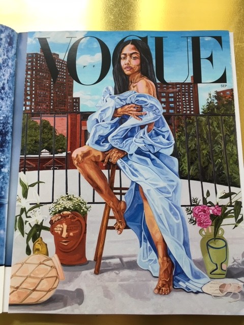 Opening  @condenast  @voguemagazine  #SeptemberIssue to find another  #VogueHope cover illustration. Presumably I'll find out more about the artists and the artwork as I read.