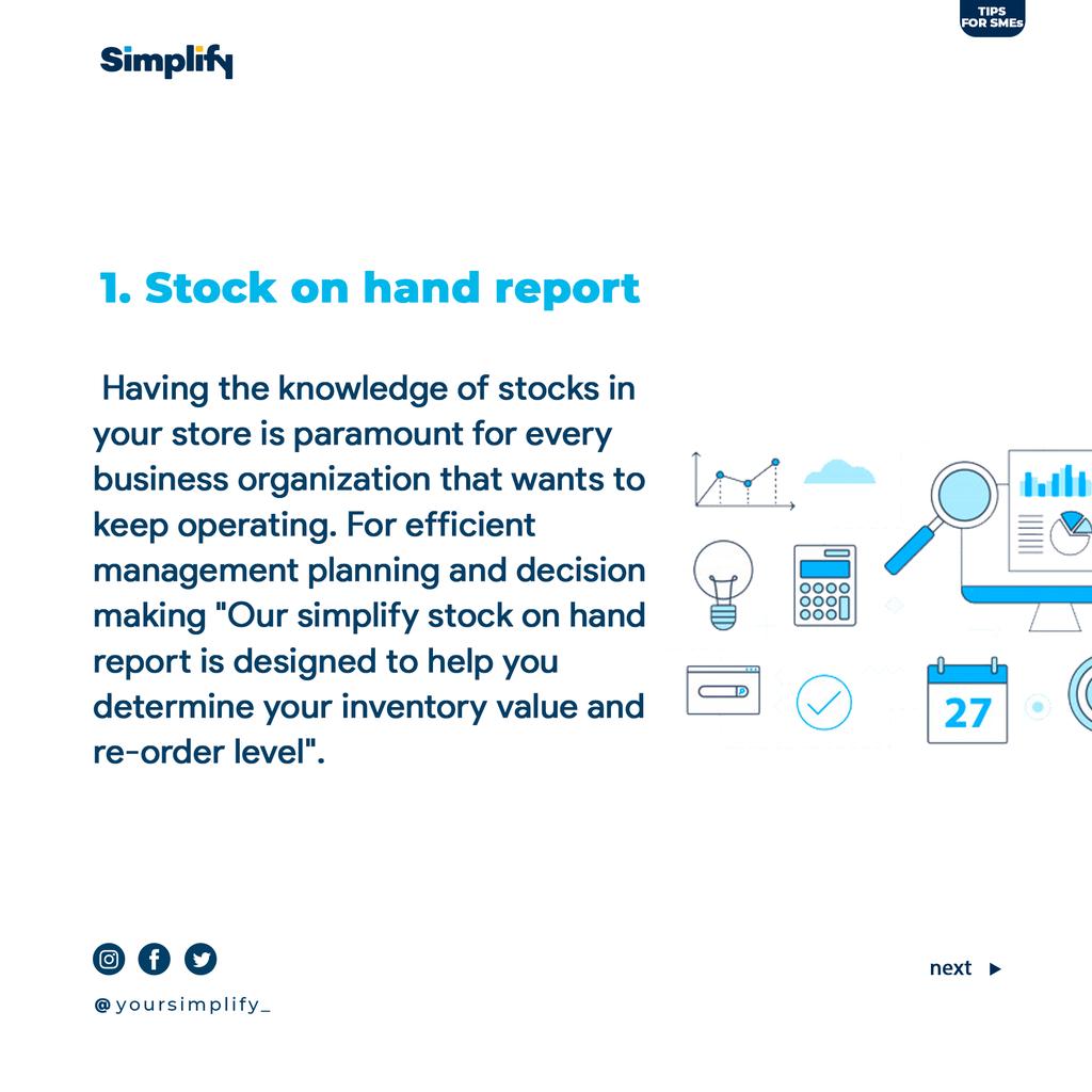 yoursimplify_'s tweet photo. Reports helps you keep track of your business sales and the revenue generated.
That is why it is very good to have a comprehensive report for your business.
#report #mondaythoughts #businessmanagement #revenue #salestips #salespromoter https://t.co/dWsYQBKLpB