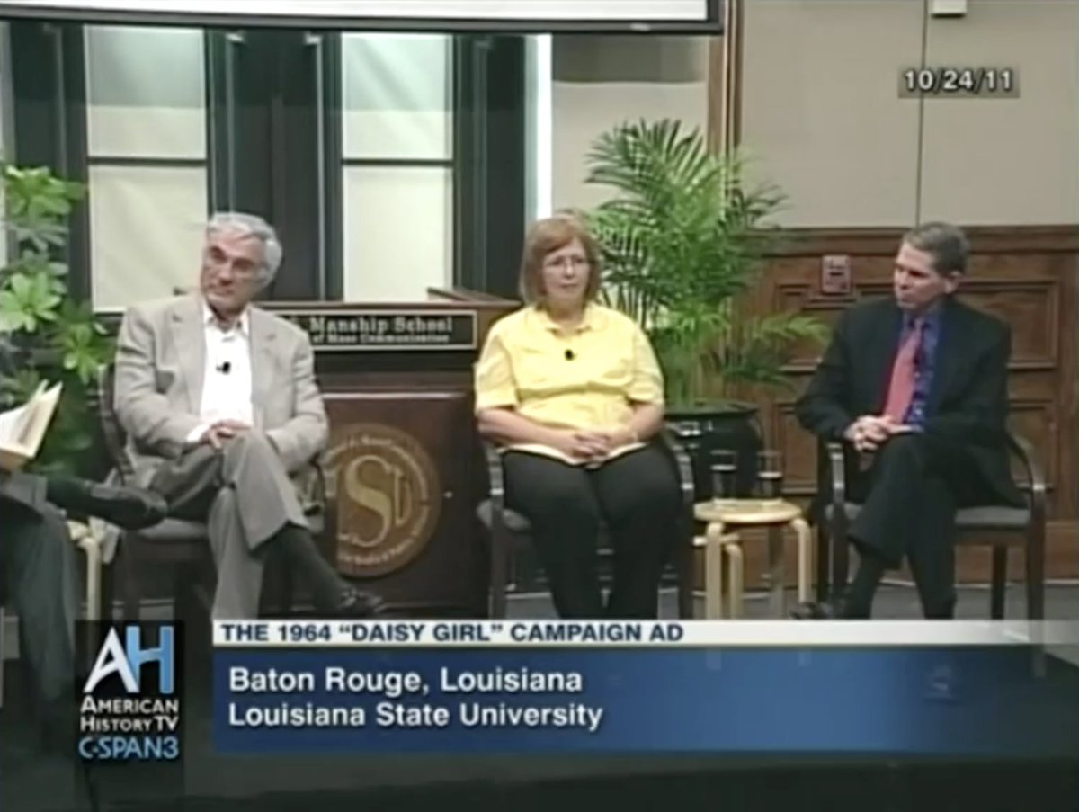See also this 2011 C-SPAN discussion with Professor Robert Mann, author of "Daisy Petals and Mushroom Clouds: LBJ, Barry Goldwater, and the Ad that Changed American Politics," Monique Luiz, who played the girl, and Sidney Myers, the ad's art director.  https://www.c-span.org/video/?302628-1/1964-daisy-girl-advertisement