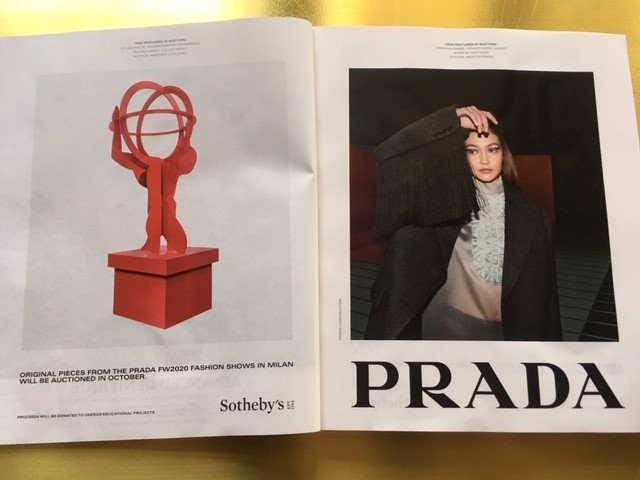 My immediate reaction to  @Prada: "People have money to spend on  @Sothebys auctions?"  @condenast  @voguemagazine  #VogueHope  #SeptemberIssue