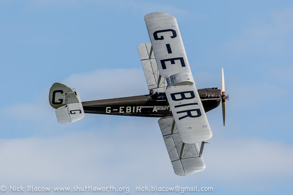 The @Shuttleworth_OW Dh51 Miss Kenya with @BobDmorcom having way too much fun with her. #driveinairshow #airshows #shuttleworth #dehavilland