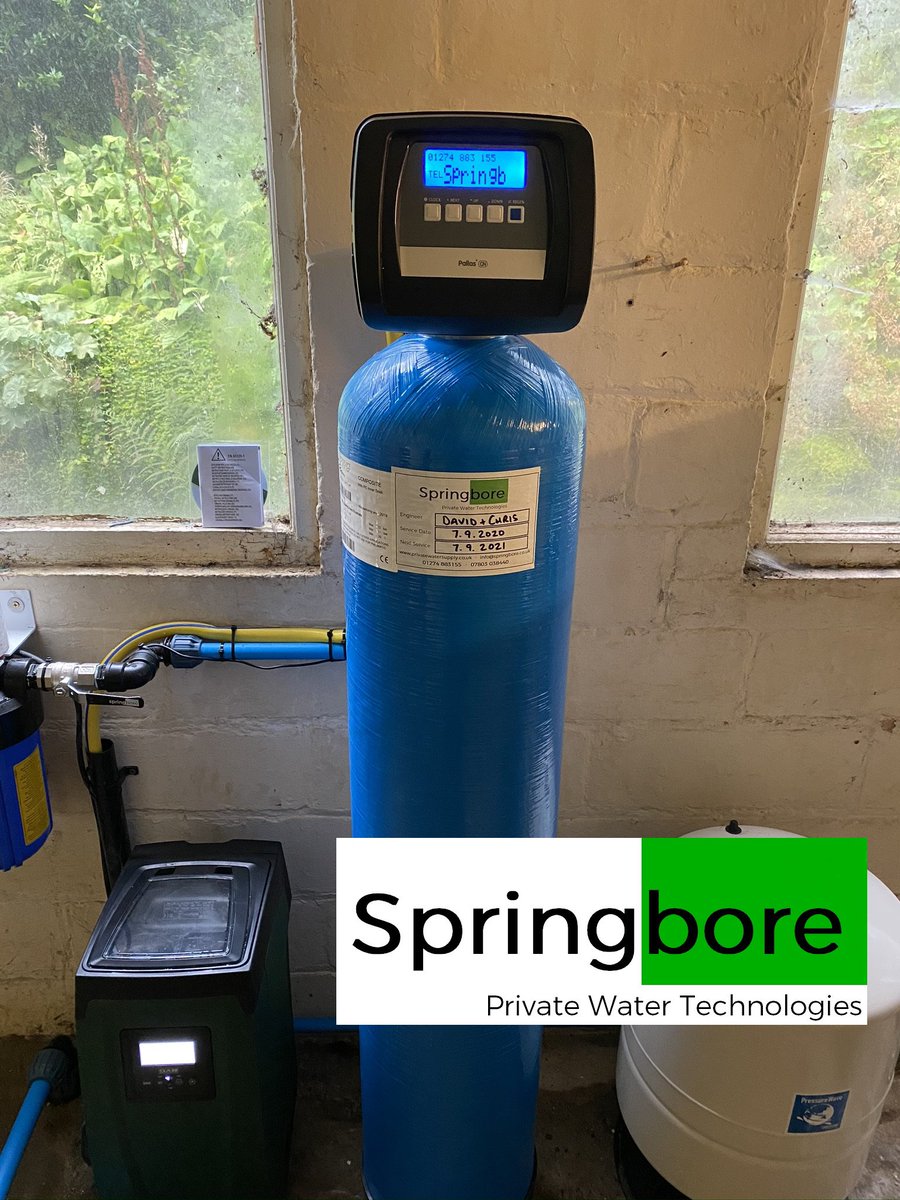 A filtration system for a spring water supply installed in Hollow Meadows, Sheffield. 

The laboratory water analysis highlighted elevated levels of iron and high bacteria counts. The system comprises of a variable speed pump, iron reduction filter, cartridge filters and UV.