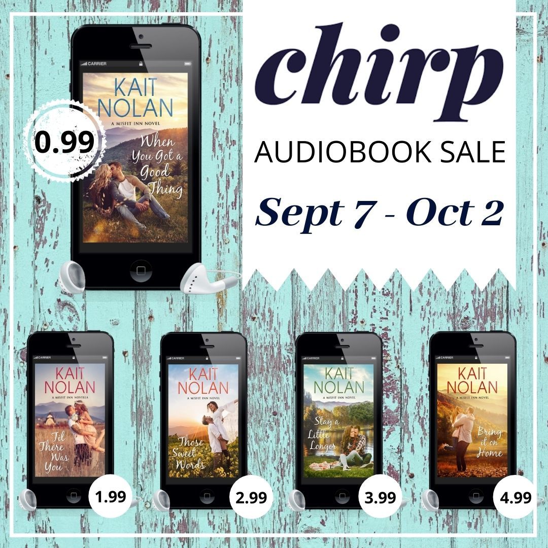 Who here loves a deal? 🙋 The Misfit Inn #audiobooks are on sale on @ChirpBooks for a limited time. 🎧📚 Download your copies today and check out all the other great audio available on Chirp! 👉buff.ly/2ZeoDyh #audiolover #romancenovels #kaitnolan #amreading #booksale