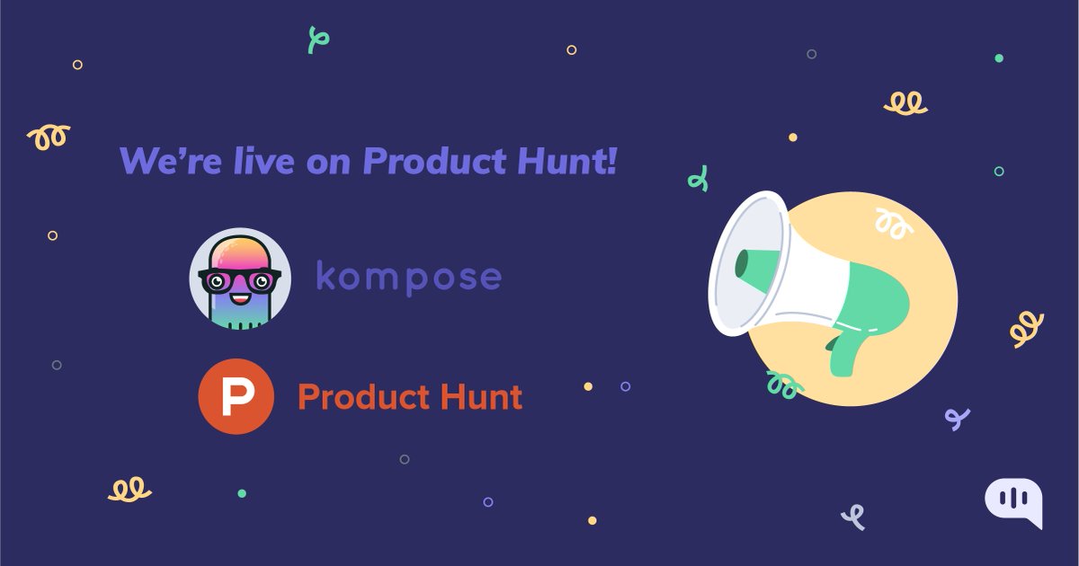 kommunicateio's tweet photo. We are excited to announce the launch of our Codeless Bot Builder Kompose. (https://t.co/bHM4rHsLdd)

Guess, what?

You don't need to write a single piece of code.

Yes!

You can build your custom bot within 5 minutes.

#Kompose #productlaunch #producthunt #chatbotbuilder https://t.co/sMDJ4v68Rj