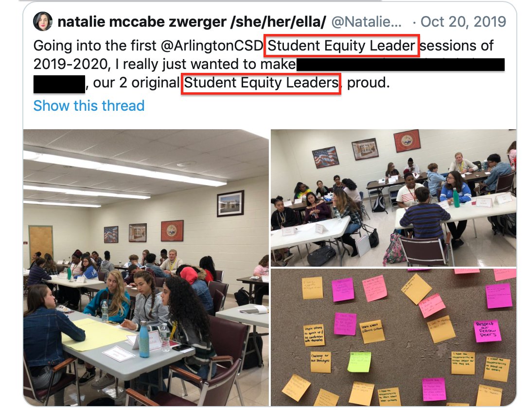 Here are examples of Student Equity Leaders promoting Equity (Wokeness) to students and teachers in their schools.