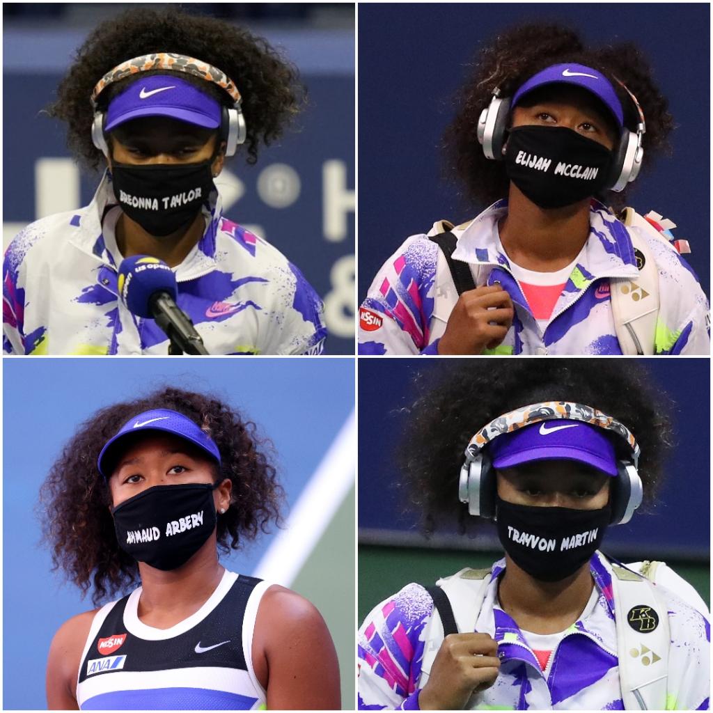 SportsCenter's tweet photo. Breonna Taylor
Elijah McClain
Ahmaud Arbery
Trayvon Martin

During the first week of the #USOpen, @naomiosaka used her platform to spotlight victims of systemic racism and police brutality. https://t.co/JHk3zuOVrO
