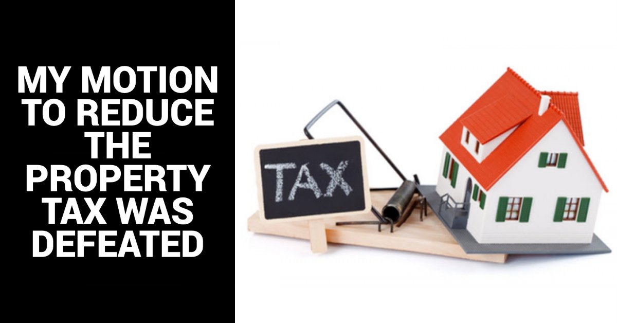 Motion To Reduce The Property Tax - Voted Against By Majority of Councillors

I proposed Sligo County Council reduce the property tax by the maximum 15%. This tax is unfair and unjust in normal times, with the pandemic many households are...

More Info
facebook.com/VoteDeclanBree…
