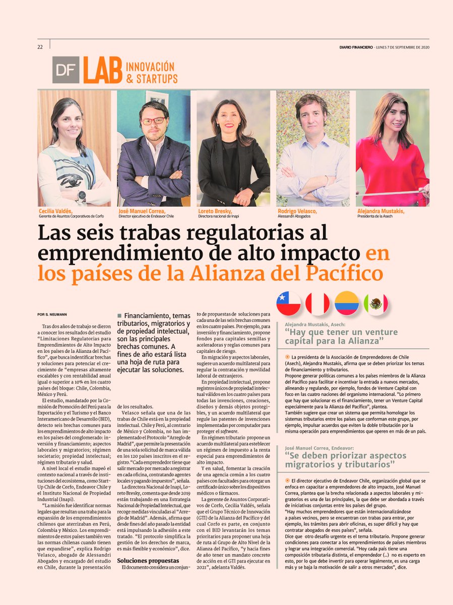 endeavorchile's tweet photo. Tras conocer las limitaciones regulatorias que afectan la internacionalización de emprendimientos de #AltoImpacto, nuestro Dir. Ejecutivo, @jmcorrea_ , aseguró que "se deben priorizar aspectos migratorios y tributarios". Léelo en el @DFinanciero: https://t.co/9TV7lNpbyd https://t.co/NO7WtJoqfA