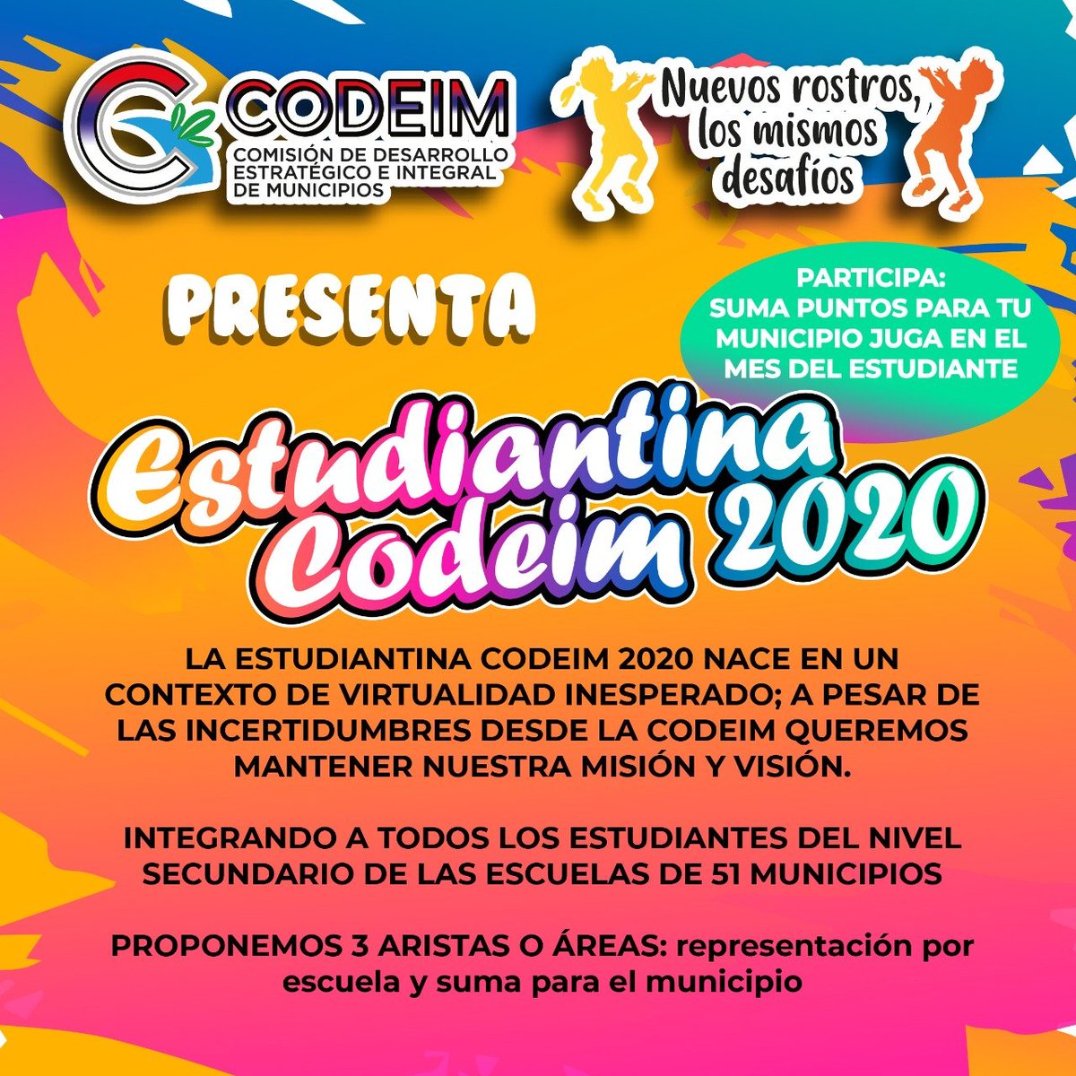 codeimisiones's tweet image. Estudiantina 
CODEIM 2020 VIRTUAL.
No podes quedarte si participar !!!
#SomosCodeim