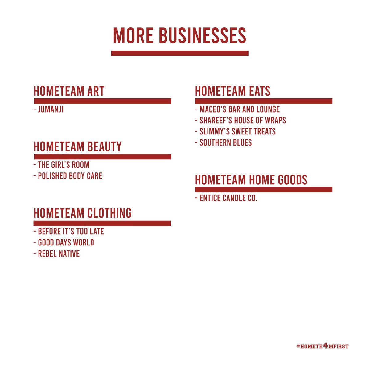 HomeTeamFirst_'s tweet image. Cheers to 💯 Black-owned Baltimore businesses now in our Greenwood Directory:
thehometeamfirst.com