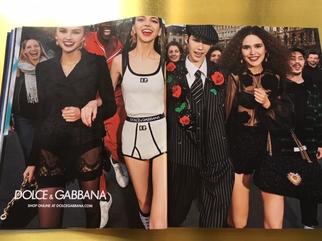 . @dolcegabbana advertising outfits that are definitively not designed for Zoom calls.  @condenast  @voguemagazine  #VogueHope  #SeptemberIssue