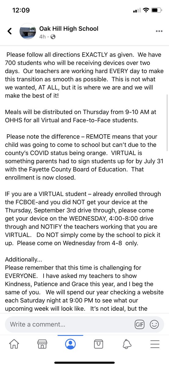 OHHSWV's tweet photo. Just in case you missed the call from Mrs. Hayes, here is information for this upcoming school week. Stay safe, Red Devils! 📚 https://t.co/uNsvvSjMMT