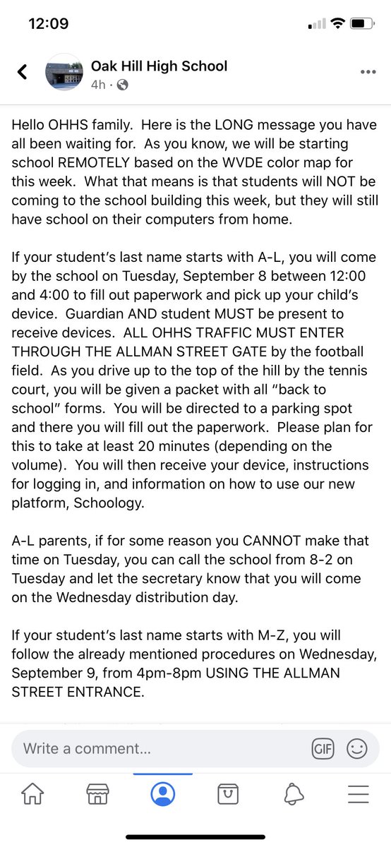 OHHSWV's tweet photo. Just in case you missed the call from Mrs. Hayes, here is information for this upcoming school week. Stay safe, Red Devils! 📚 https://t.co/uNsvvSjMMT