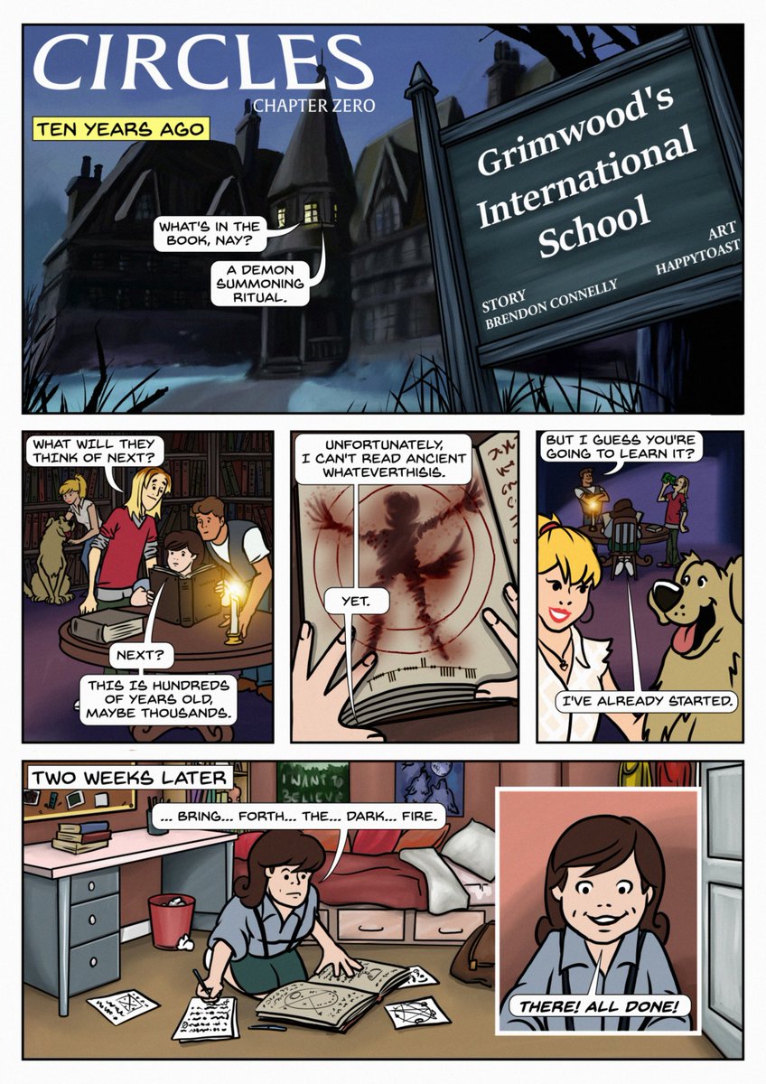 Circles: Chapter Zero. Story by @BrendonConnelly. Art by @IAmHappyToast. Click image for full first page.