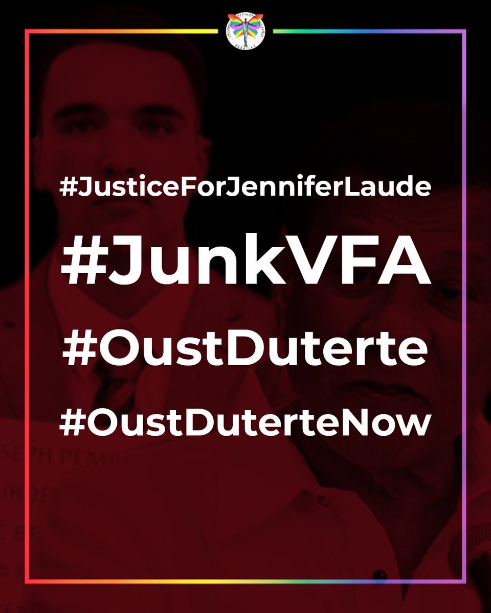 uplbbabaylan's tweet photo. HINDI LIGTAS ANG LGBTQ+ SA PILIPINAS SA ILALIM NG REHIMENG DUTERTE

#JusticeForJenniferLaude
#JunkVFA
#OustDuterte
#OustDuterteNow https://t.co/eBoAC0wh4E