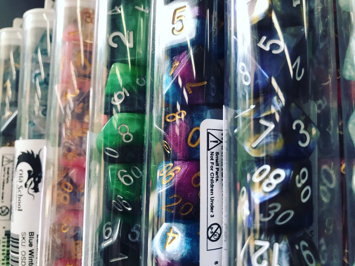 MerrymacGames's tweet photo. Roll for initiative!
We have gorgeous dice selections, tabletop supplies, and a cases of table top games and books for you to create or join your next adventure!
#besafe #washyourhands #merrymac #dice #d20 #dnd #dungeonsanddragons #tabletop #boardgames https://t.co/m6VkO53wzQ