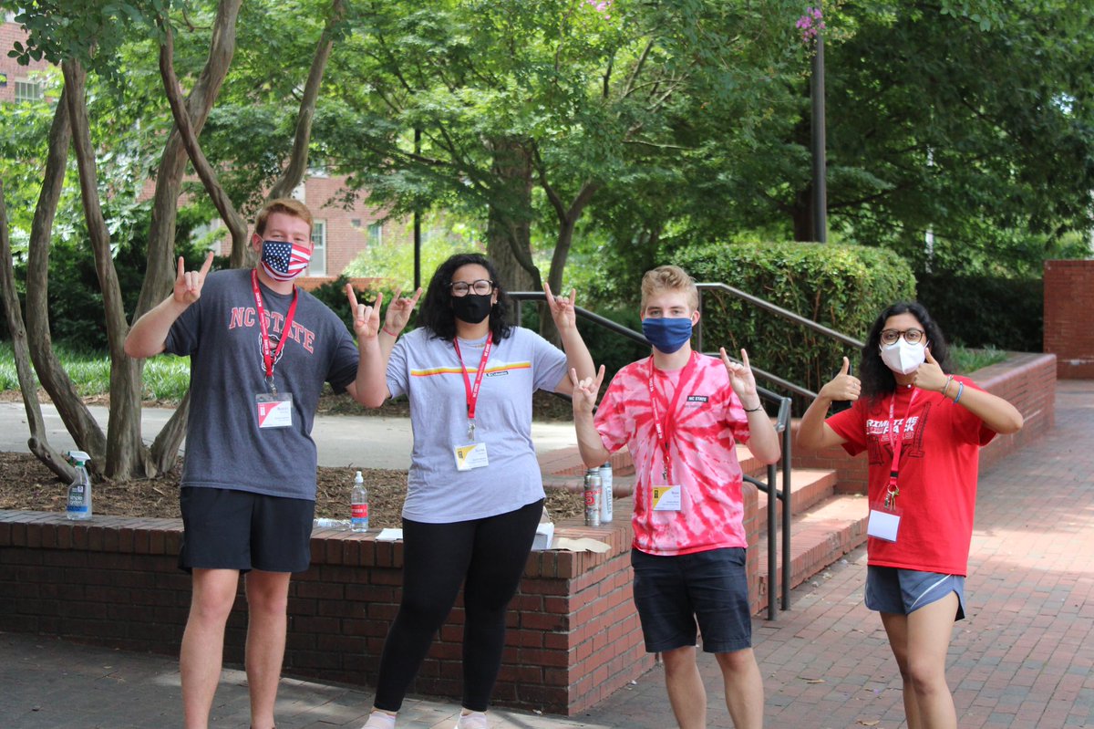 NCStateImpact's tweet photo. Let’s all play a part in slowing the spread of COVID-19! Wherever you are, remember to protect yourself and others around you by wearing a mask and social distancing.  We will get through these difficult times together as one Pack! #ProtectThePack #WearAMask https://t.co/g6F5mrGh7z
