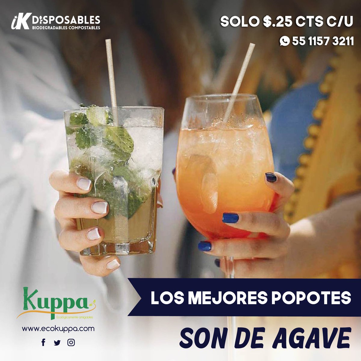 ecokuppa's tweet photo. En Kuppa cuidamos el planeta 🌎, por eso de la mano de IK Disposables fabricamos popotes de agave de la mejor calidad. 
¡Cómpralos con nosotros! 👇
💻 https://t.co/35f1Qt1ouf
.
.
.
.
.
#productosbiodegradables #popotesbiodegradables #ecokuppa #ikdisposables https://t.co/MNnHikIWmi