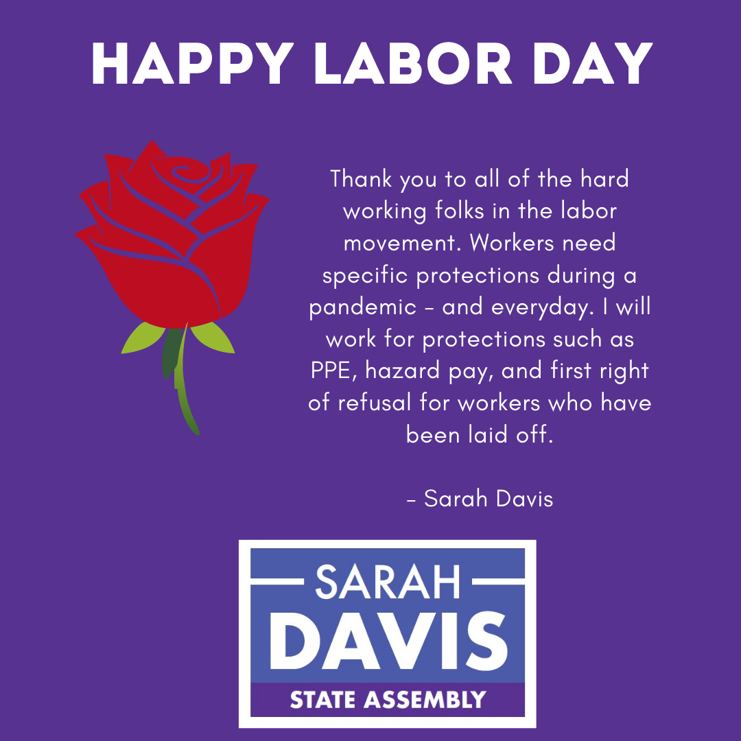 VoteSarahDavis's tweet photo. #laborday #votesarahdavis https://t.co/OsIUCUqtzE