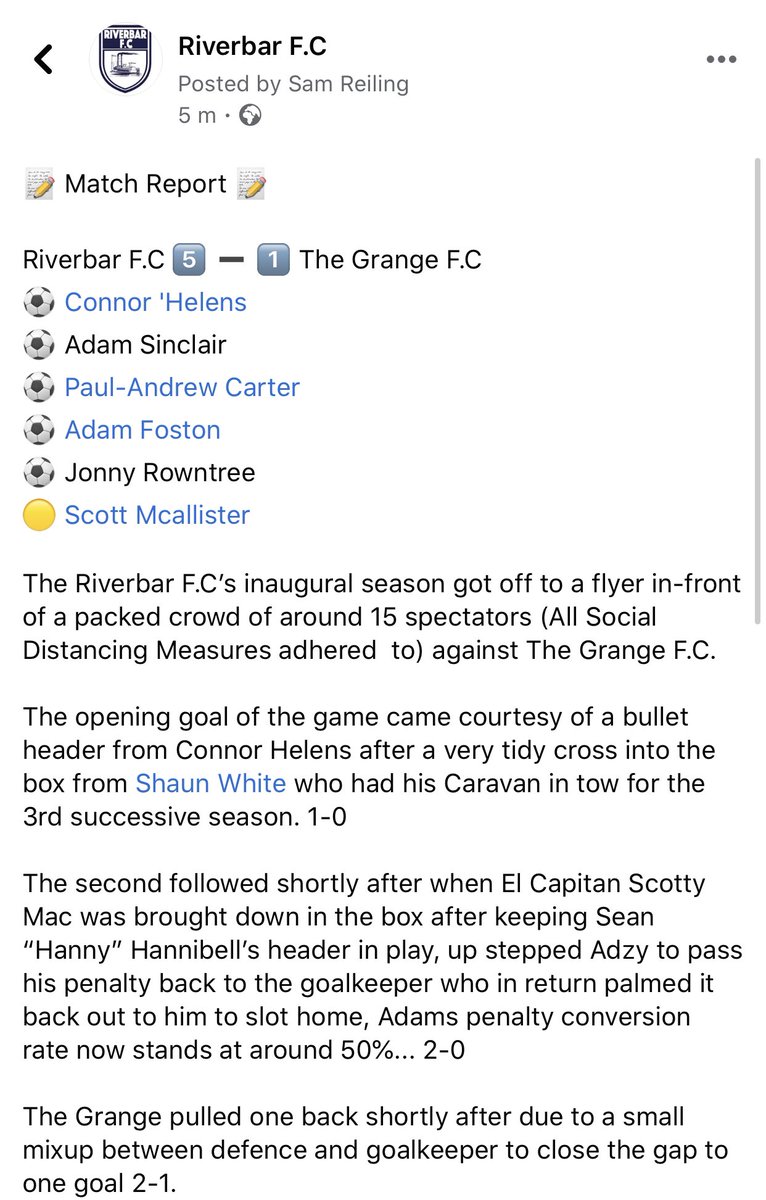 River Bar Football Club tweet media