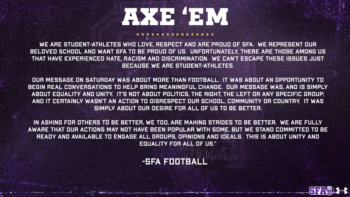 A message from our team!

#RaiseTheAxe
#AxeEm