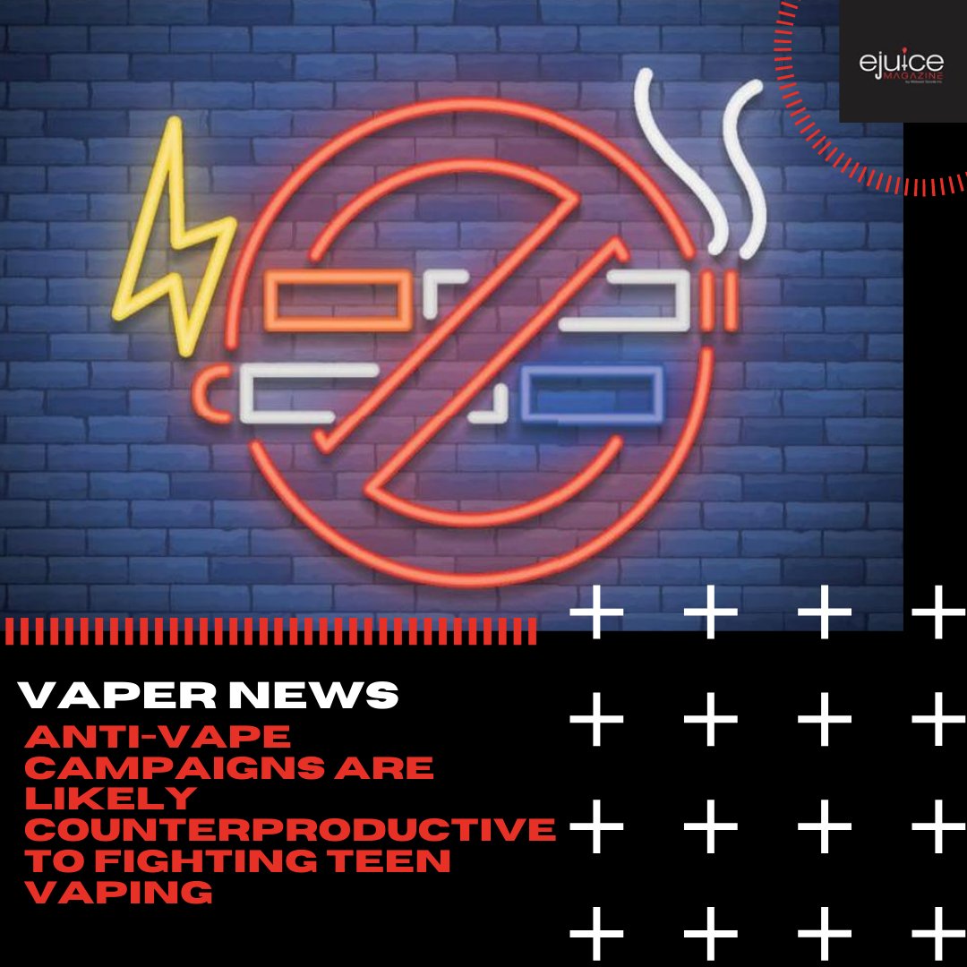 EjuiceM's tweet photo. Anti-Vaping campaigns are showing to be counterproductive with teens
Read more: https://t.co/JvblwHxL1X
.
.
.
#ejuice #ejuiceMagazine #vapenews #notsmoke #vape #vaping #vapeon #vapenation #vaperz #vapelyfe #vapesociety #vapefam #vapecommunity #vapes https://t.co/W8RH0hbOI0