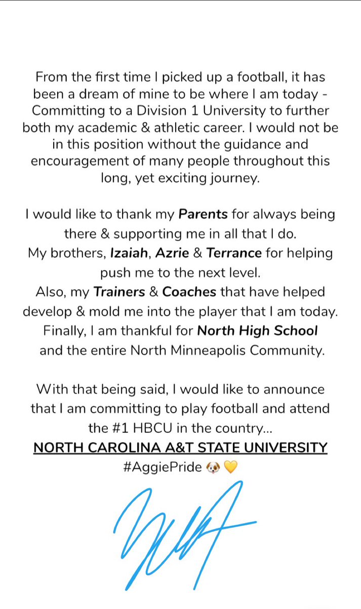 COMMITTED. 💛 #NCAT #HBCU