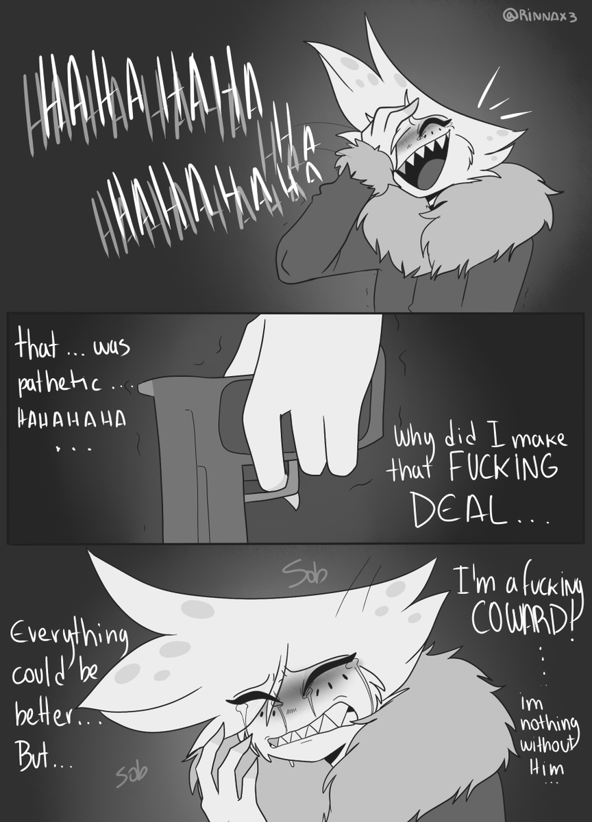 Rinnax3's tweet photo. "Talk with me" page 64 to 66
color by @misakiing_

#radiodust #HazbinHotel https://t.co/l3O0JoCI1R