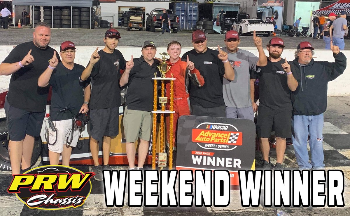 PRWchassis's tweet photo. Congratulations to @SamButlerRacing on winning the Bobby Isaac Memorial race at @hickoryspeedway this weekend! #PRWChassis #SamButlerRacing #TripleRRacing #racefacebd #fojfoundation #DixonConnection https://t.co/gnG2lYSFjy