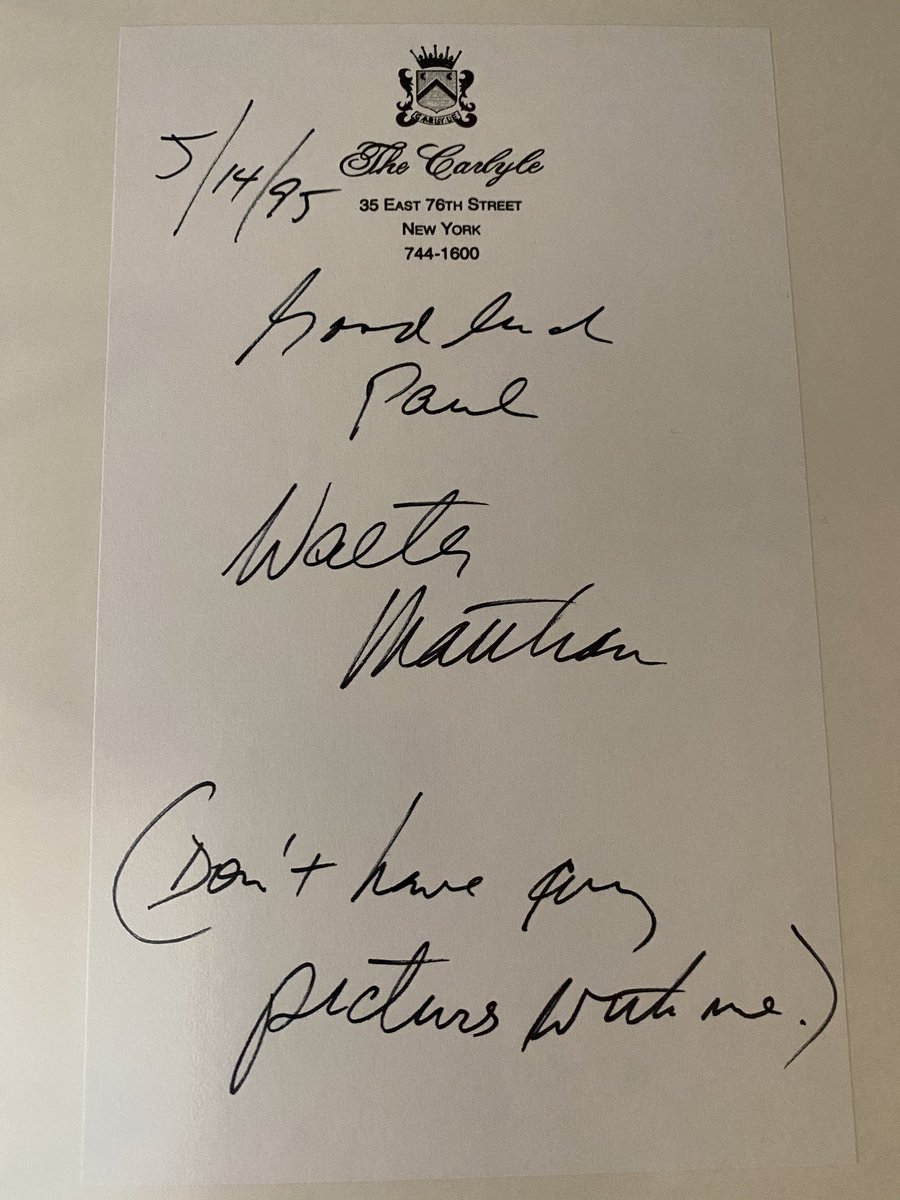 ThePAULIENYC's tweet photo. One of my all time favorite autographs I ever received. From the legendary Walter Matthau #waltermathau #autograph #hollywoodlegend https://t.co/V20Y1AfTLL