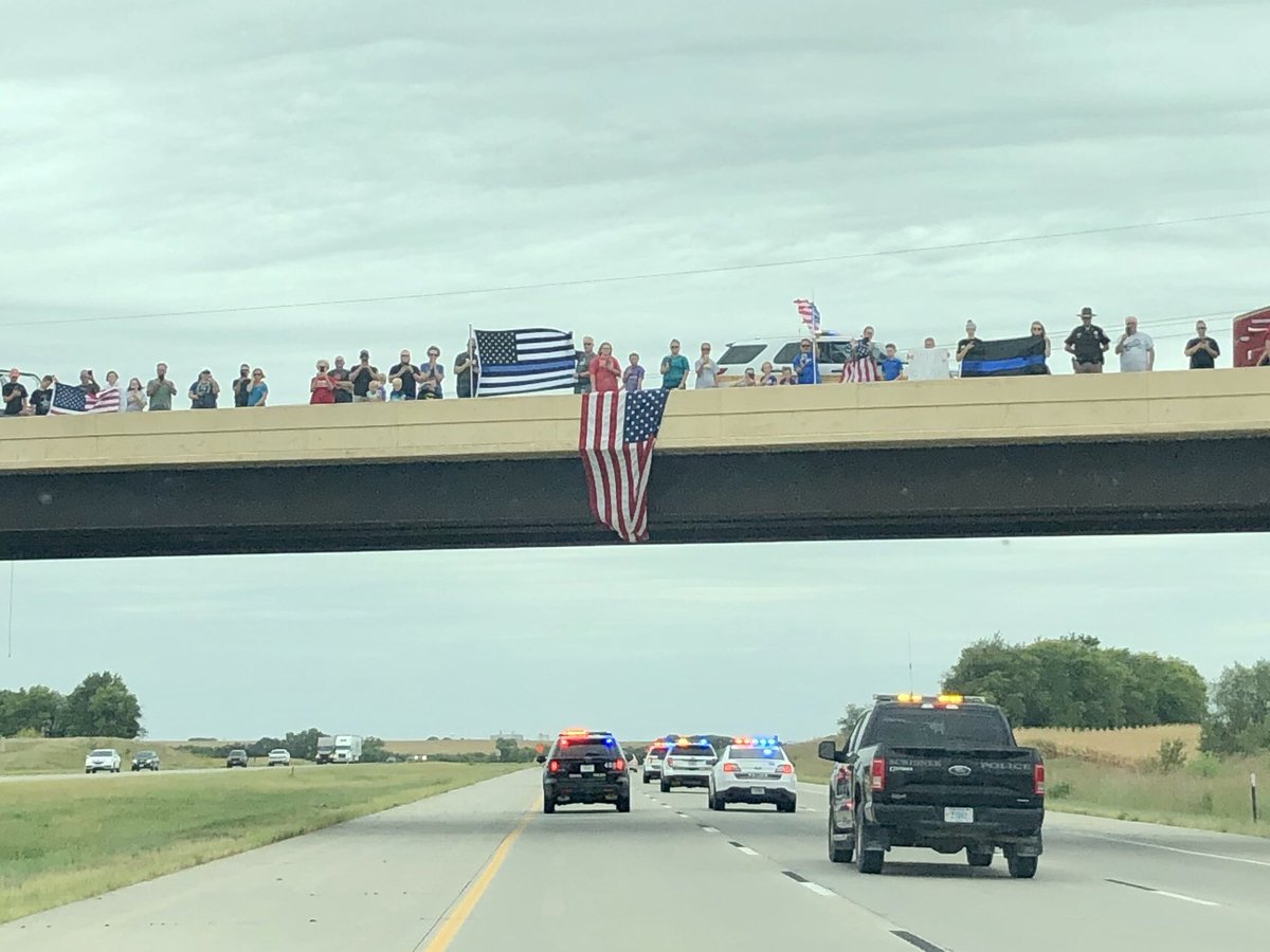 The show of support from thousands of people lining the procession route for <a href="/Lincoln_Police/">Lincoln Police</a> Officer Mario Herrera was incredible. It was an honor to help escort him back to Lincoln. #1205