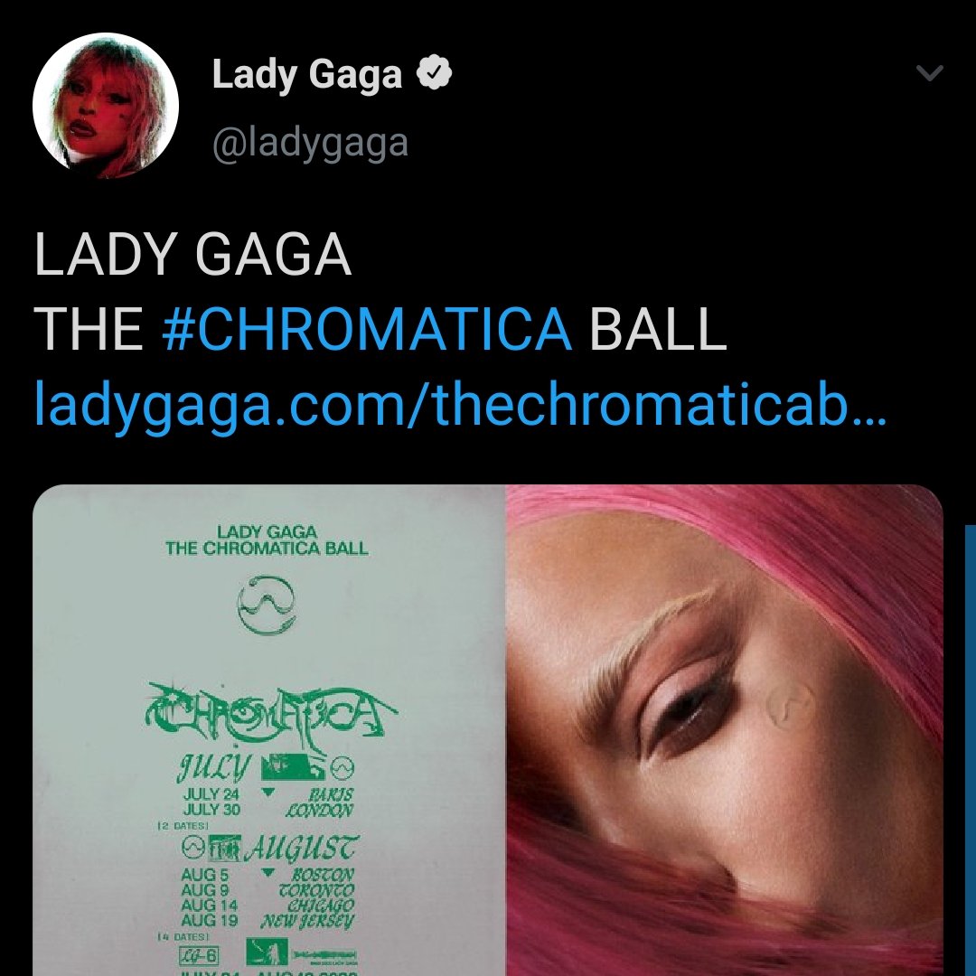 the never-tought-coming phase: when we get the realese date and the official name of LG6, as the chromatica ball tour dates (and also a GAGAVISION and the rummours of the Ariana Grande collab)