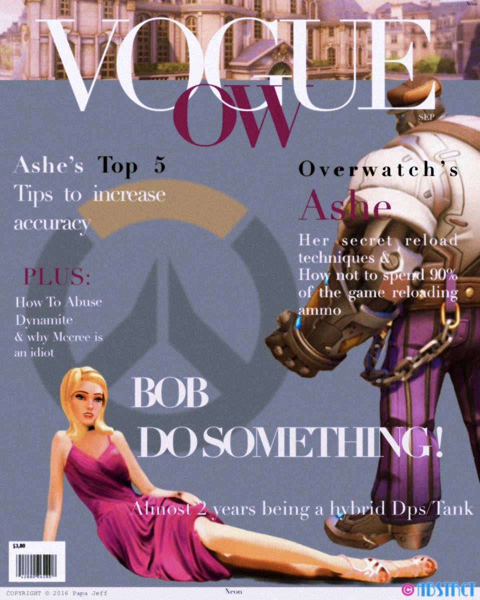 stilllllAwake's tweet photo. Ashe(no hat) Vogue Cover by Me  #Overwatch #ashe #overwatchart #fanart #OverwatchFanart #art https://t.co/z16bSVA8jY