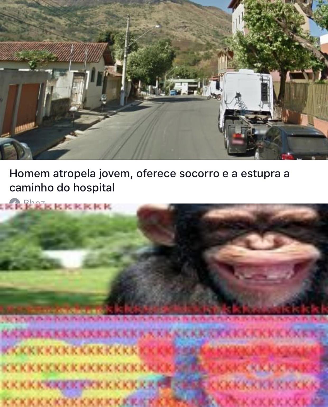 Macacos rindo de noticia chocantes