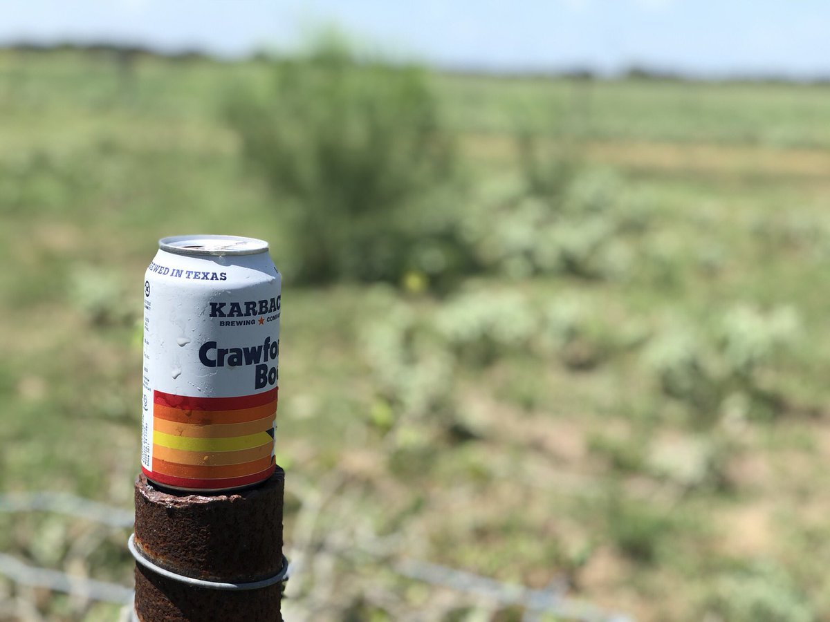 Beau_Jennings's tweet photo. @karbachbrewing a nice little reward for working on fences all morning.  #crawfordbach https://t.co/90SRXD3v9Y
