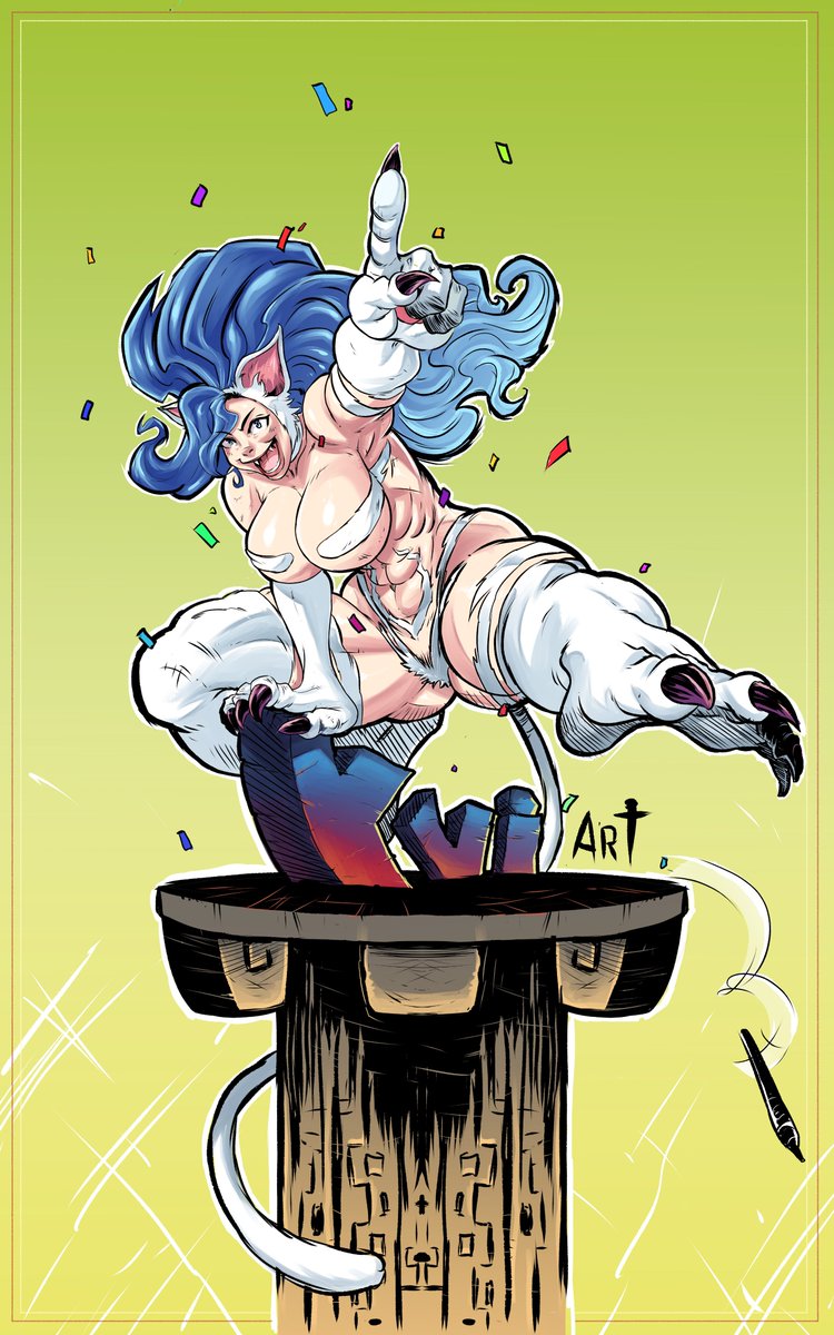 Heard about #MonsterMonday, so, here is a Felicia from #Darkstalkers! I mean, technically she is, I guess, haahah! Hope you guys like it! My #commissions are open!